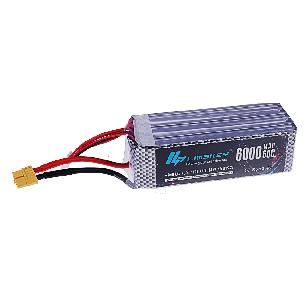 6S 22 2 В Lipo аккумулятор 6000 мАч 60C для дрона RC автомобиля вертолет квадрокоптер танк