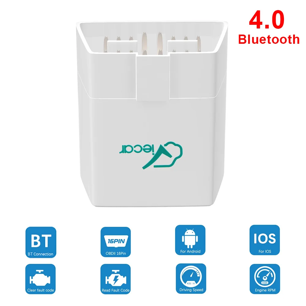 Автомобильный диагностический инструмент для Android/IOS OBDII сканер Viecar ELM 327 V1.5 OBD2