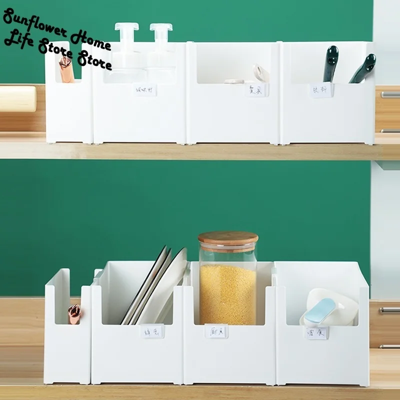 

Kitchen Storage Plastic Box Drawer Cabinet Cupboard Tableware Spice Organizer Bathroom Desktop Snack Cosmetic Case Containers
