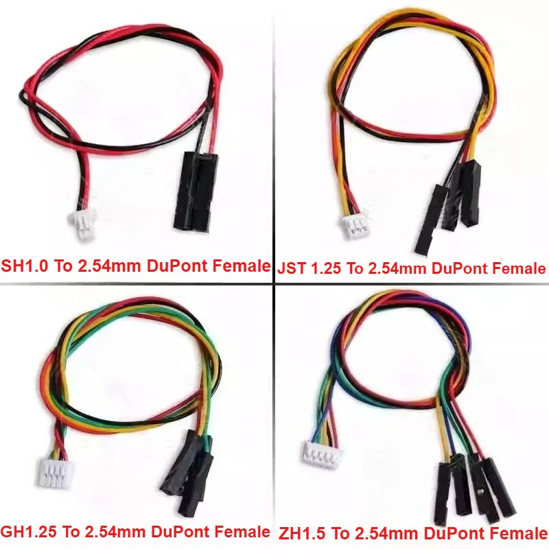 

5 шт. 20/30 см SH1.0 JST1.25 ZH1.5 PH2.0 PA2.0 HY2.0 KF2510 XH2.54 мм 2/3/4/5/6P к Dupont MaleFemale электронный клеммный провод кабель