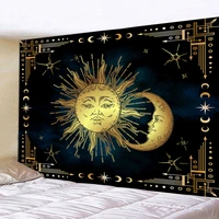 mandala sun moon celestial tapestry hippie wall hanging witchcarft tarot tapestry aesthetic room decor background ceiling cloth