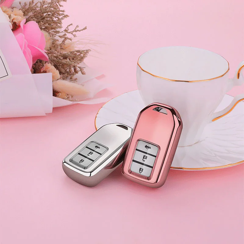 

Upscale TPU 6 Color Key Case Suitable Suitable For Honda Fit Jade Civic Accord TPU Key Case Soft Rubber Protective Cover