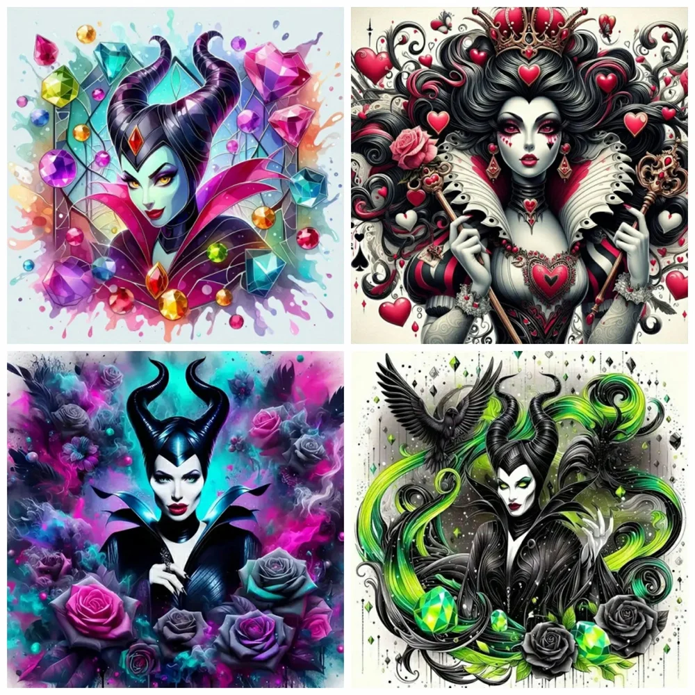 Набор Алмазной Живописи Disney 5D-Малефисента Полная Круглая Дрель Мозаика Вышивка