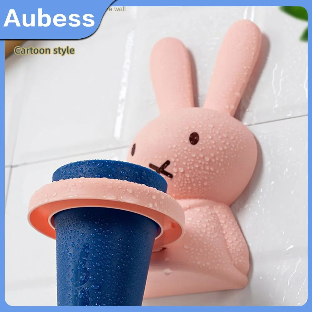 

Cute Comb Toothpaste Tube Hanging Storage Rack Space Saving Non Marking Adhesive With Strong Load-bearing Capacity Socket