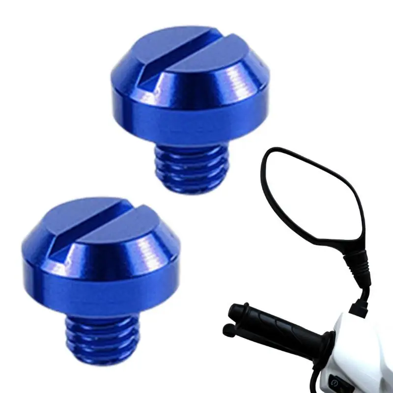 

Motorcycle Mirror Bolts 2PCS Motorcycle Rearview Holes Aluminum Alloy Plugs Motorcycle Screws For Commuting Travel Motorcycle