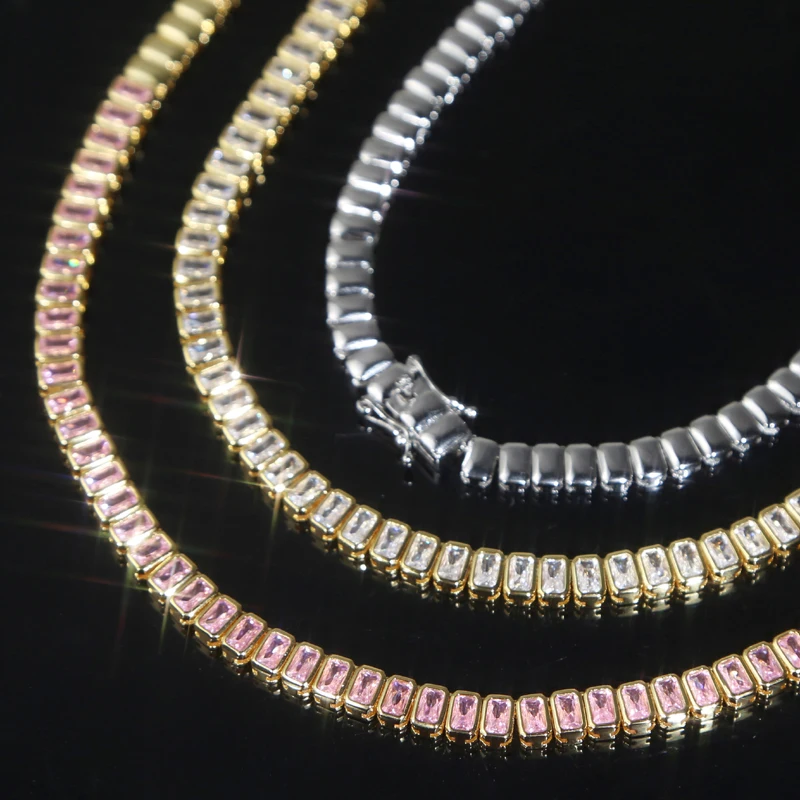 Модное прямоугольное ожерелье из кубической цепи для телефона