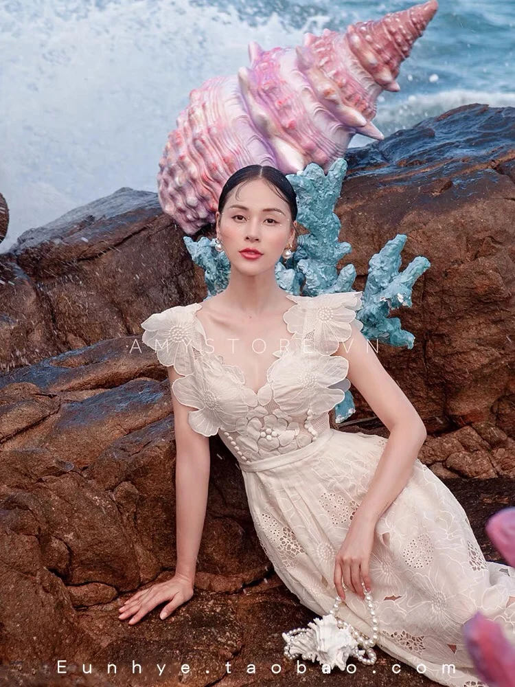 Женский Однотонный сарафан в стиле бохо элегантное пляжное платье без рукавов с