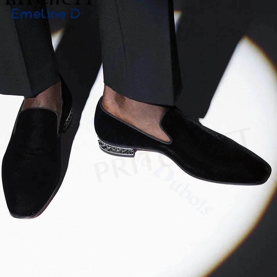 Черные замшевые однотонные лоферы высокого качества деловая повседневная обувь