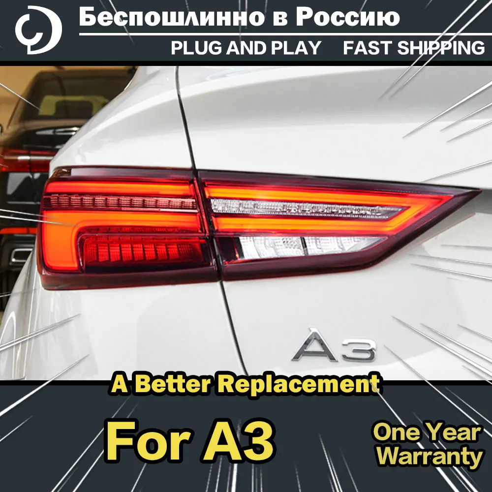 

Автостайлинг, задние фонари для Audi A3 A3L Limousine, задние фонари 2013-2019, Светодиодные ДХО, задние фонари, противотуманные фары, сигнал поворота, зад...