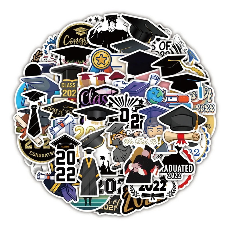 

Стикеры на сезон Выпускной, 10/54 шт., для граффити, доска для серфинга, ноутбук, багаж, велосипед, стикер на водную чашку, справочник, искусственный подарок