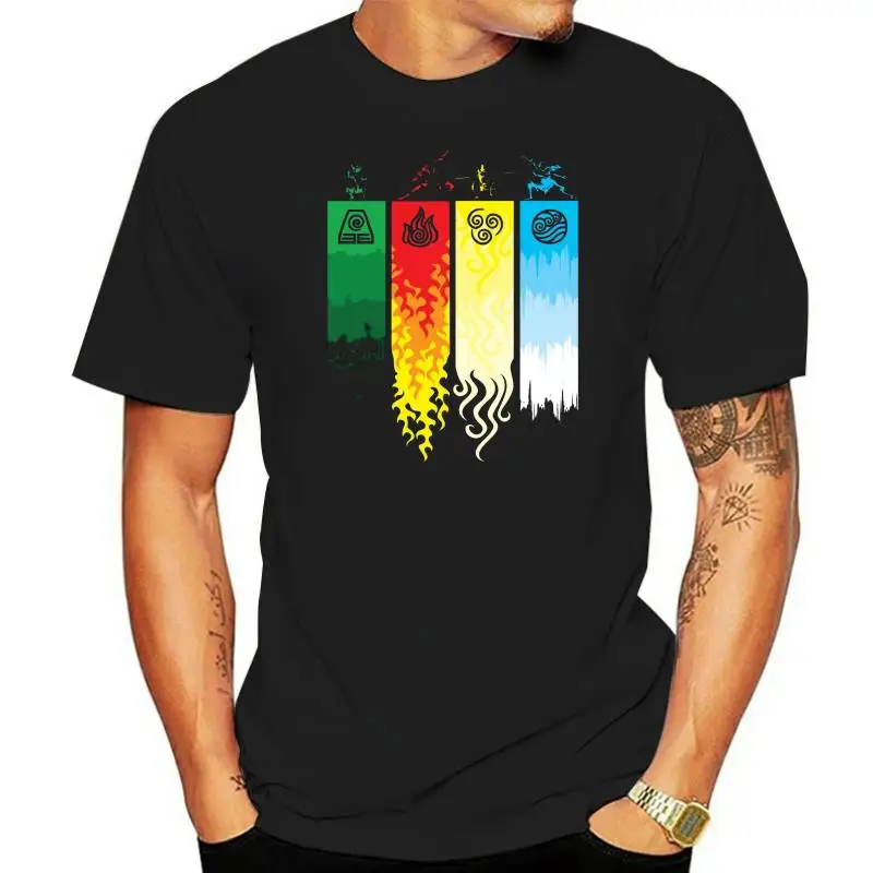 Мужская Аватара футболка с надписью Last Airbender хлопковые футболки коротким рукавом