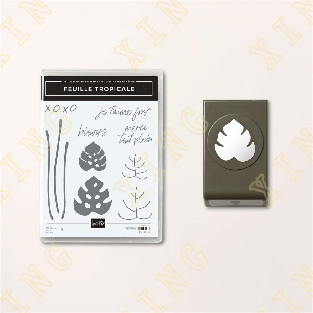 

Tropical Leaf Bundle 2023 Metal Cutting Dies and Clear Stamps Scrapbooking Craft Supplies Diy Make Photo Album Mould Embossing