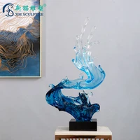 luxury spray large statue modern figurine nordic creative gold sculpture living room home decoration accessories ornaments gift