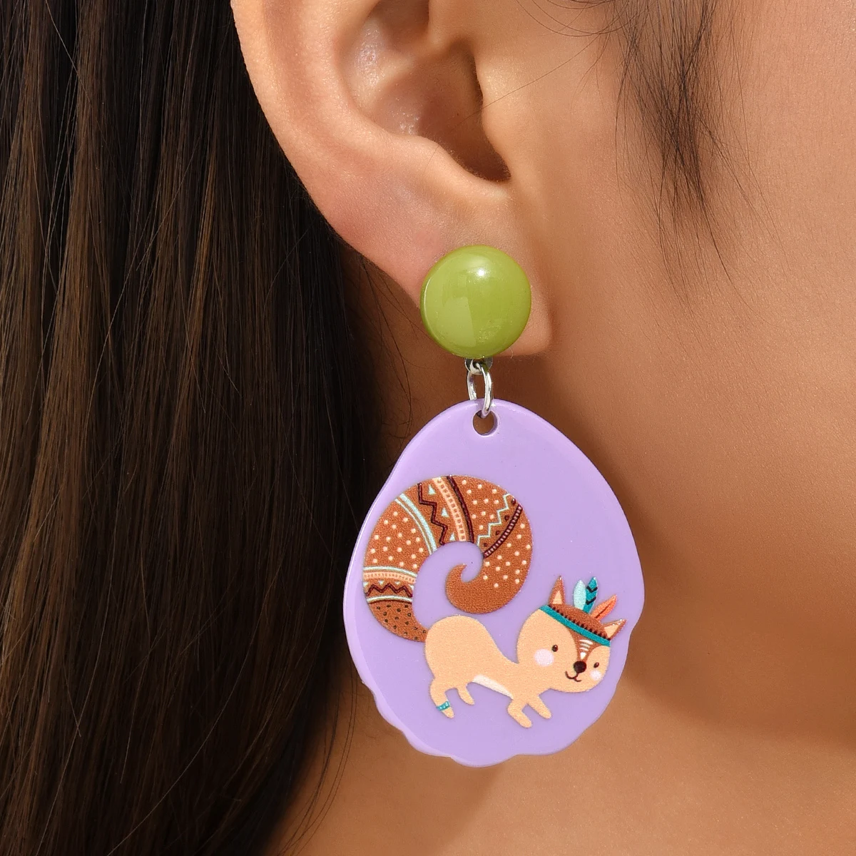 Женские серьги-капельки в стиле хип-хоп