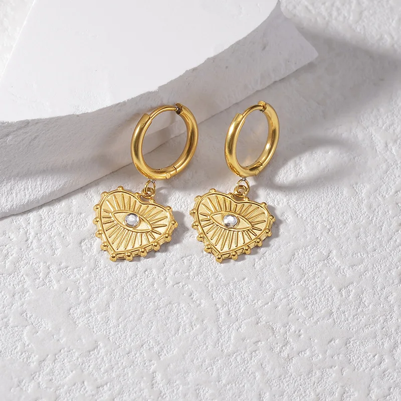 Женские серьги из нержавеющей стали в стиле хип-хоп