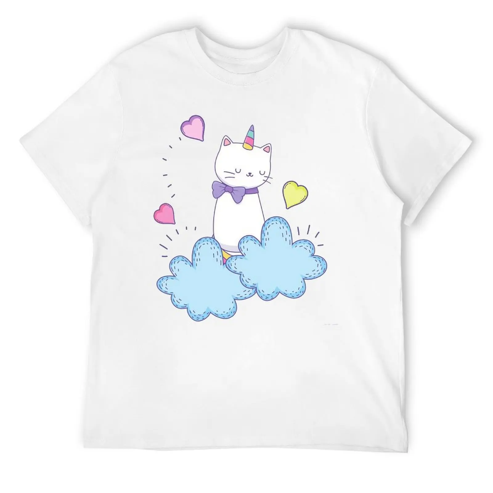 Футболка с изображением кошки и единорога классическая спортивная Домашняя