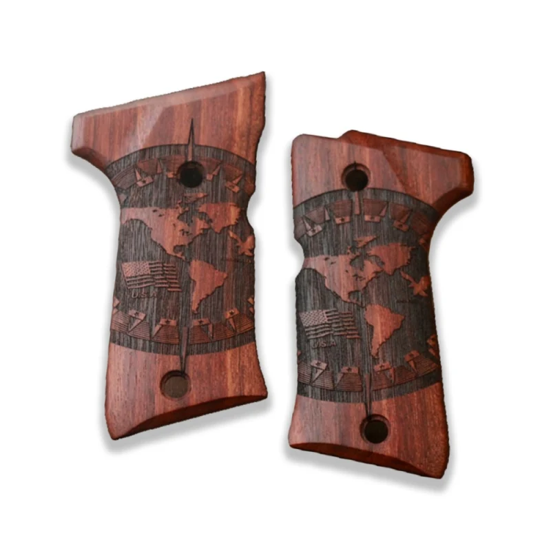 KSD Brand Beretta 92 Compact Compatible Rosewood Grips Other Designs