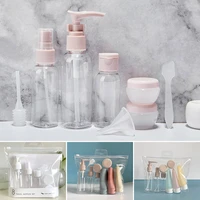 811pcs plastic empty bottletravel bottle set refillable spray lotion shampoo shower gel tube bottling portable container