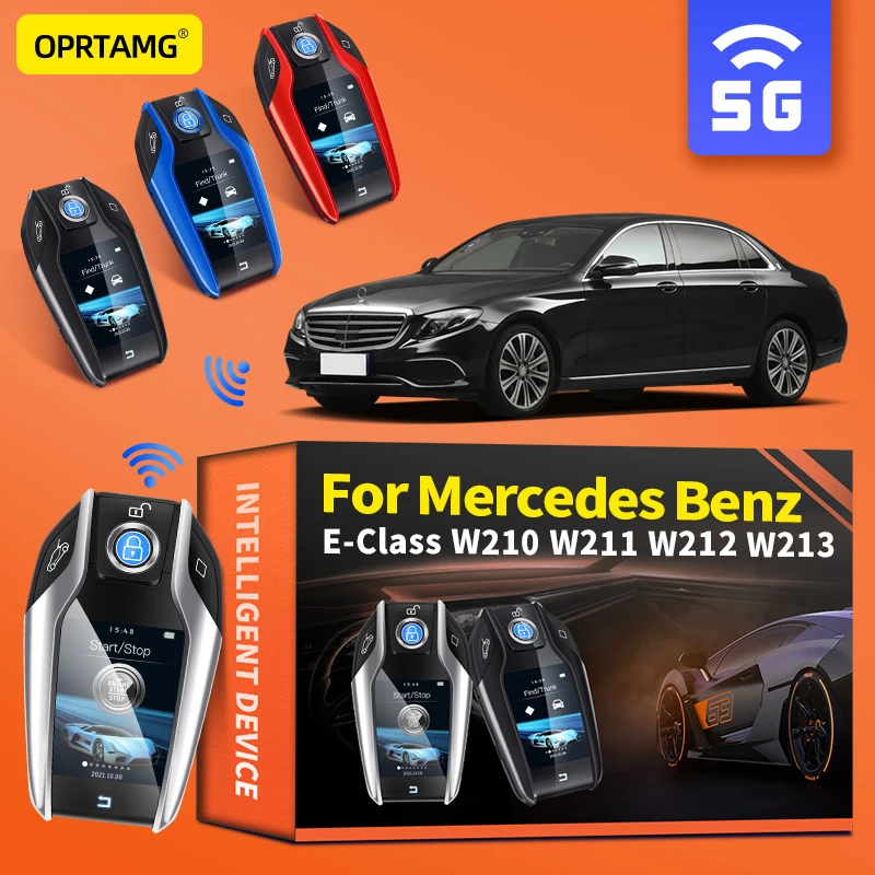 

For Mercedes Benz E-Class W210 W211 W212 W213 E200 E250 E280 E300 E320 E350 E400 E430 E450 E500 Smart LCD Key Keychain Key Shell