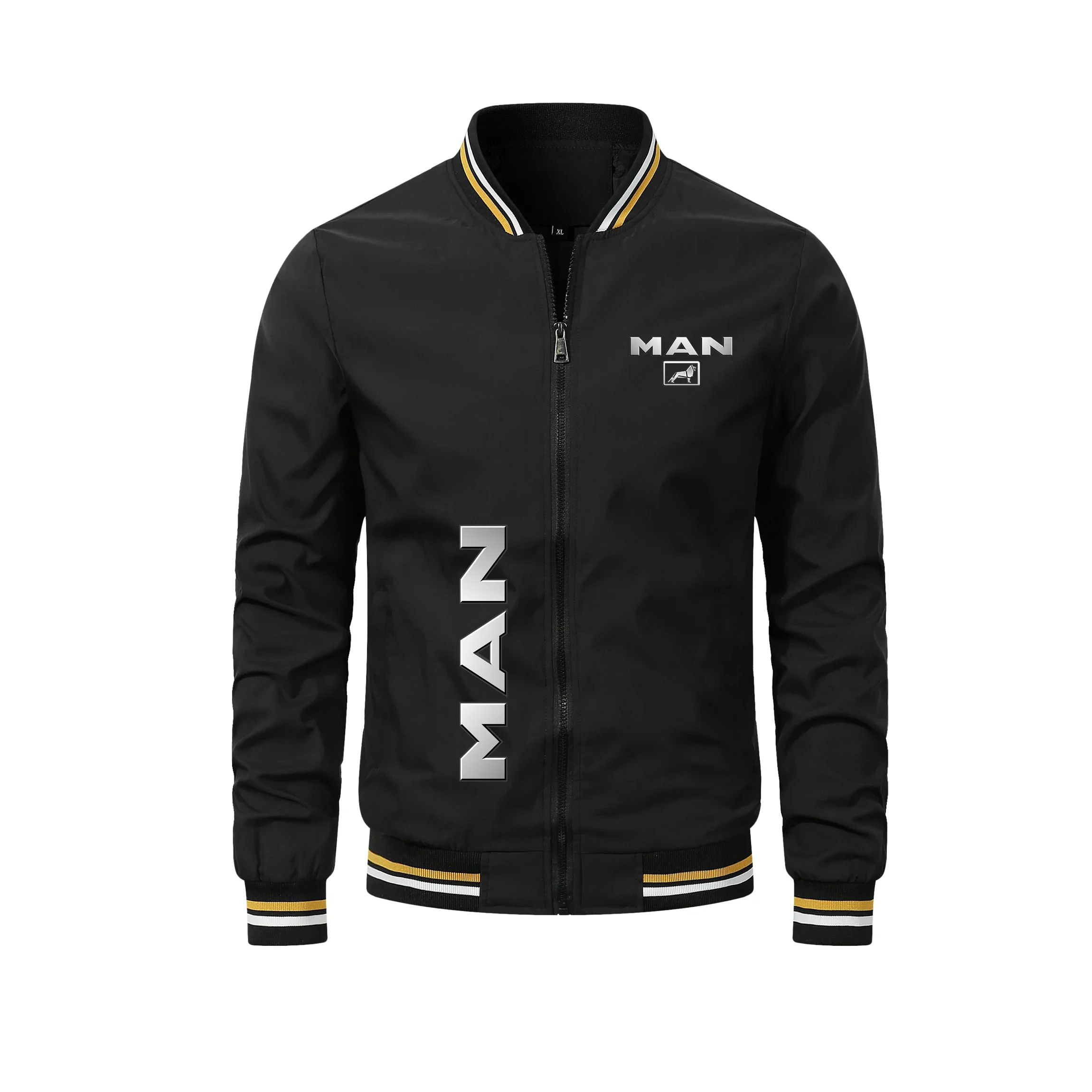 Мужская куртка для вождения грузовика с принтом мужская мода на молнии длинным