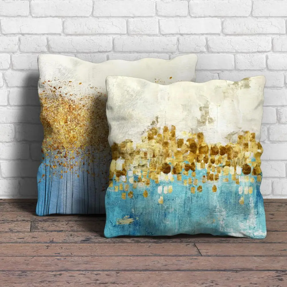 

Pillow Cover Soft Touch Wide Application Polyester Black White Landscape Cushion Sofa Slipcase Furniture Accessories