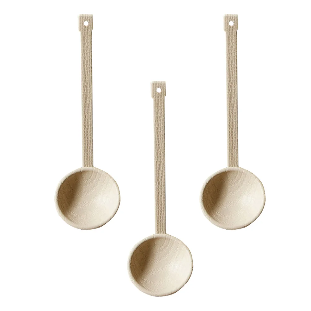 

3pcs Home Breakfast Spoons Kitchen Soup Spoons Eating Spoons Ramen Spoons