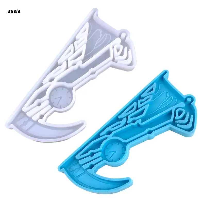 

X7YA Silicone Mold for DIY Keychain Necklace Charms Epoxy Resin Jewellery Making