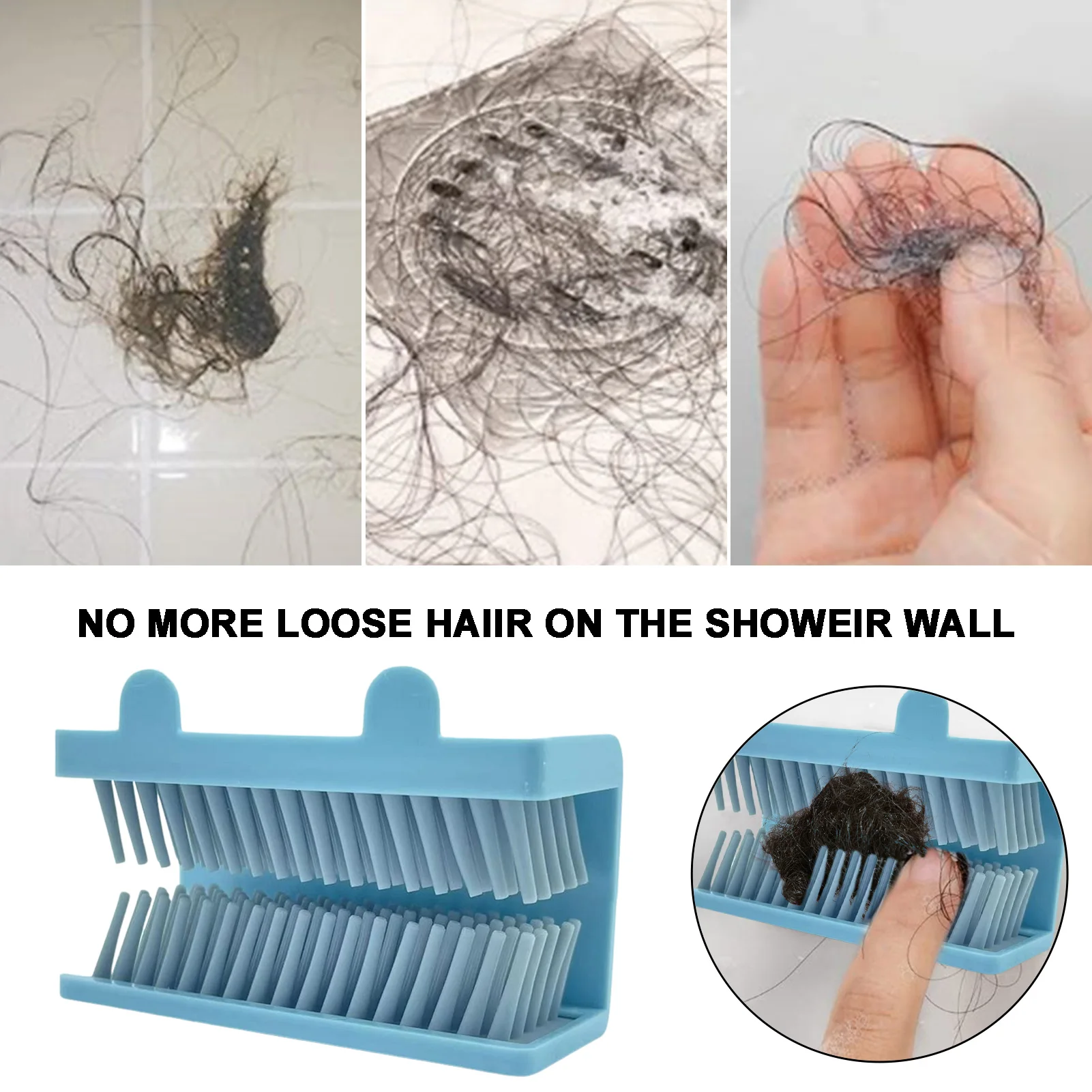 

Shower Hair Catcher Silicone Bathroom Hair Catcher Adhesive Bathtub Drain Hair Catcher For Bathroom Bathtub Bedroom Kitchen Tool