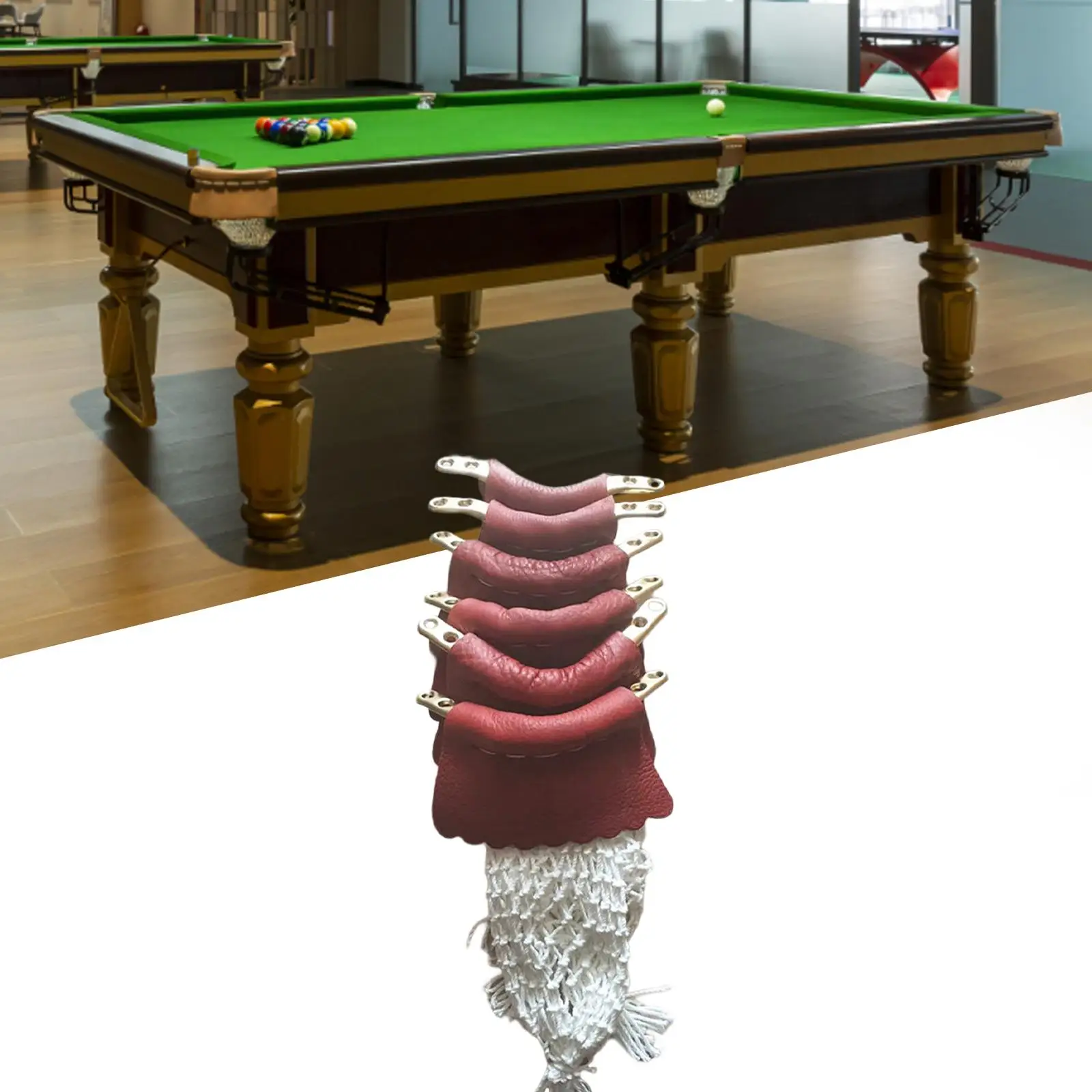 

Snooker Pocket Nets, Snooker Table PU Leather Pockets, 6Pcs/Set Billiard