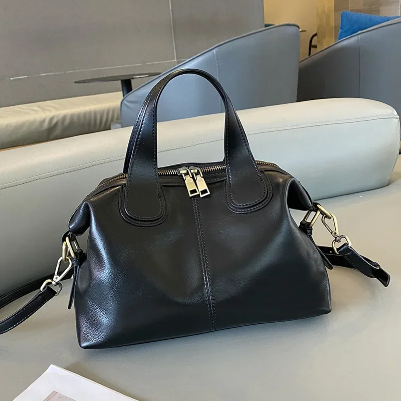 Новинка 2024 большие вместительные сумки из натуральной кожи роскошная женская