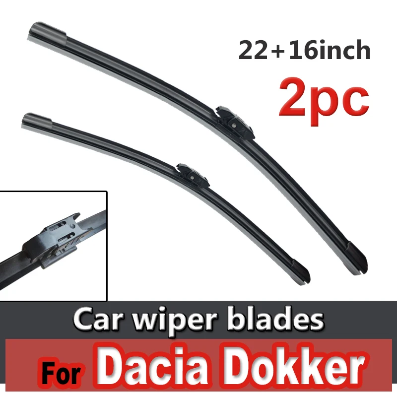 

Wiper LHD Front Wiper Blades For Renault Dacia Dokker Express 2016 - 2019 Windshield Windscreen Front Winow 22"+16"