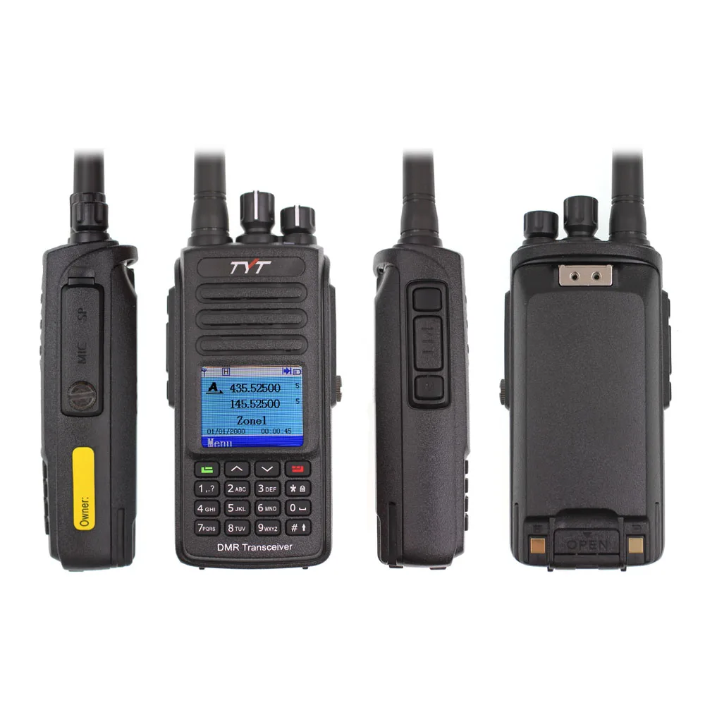 TYT MD-UV390 DMR Digital Walkie Talkie UV390 IP67 Waterproof Dual Band UV Transceiver GPS Optional Upgrde of MD-390 + USB Cable