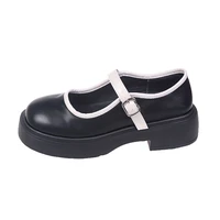 new lolita jk shoes japanese style vintage buckle female shallow mouth casual student gothic round toe women platforms shoes
