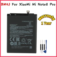 new yelping bm4j phone battery for xiaomi note 8 pro note8 pro battery compatible replacement batteries 4400mah free tools