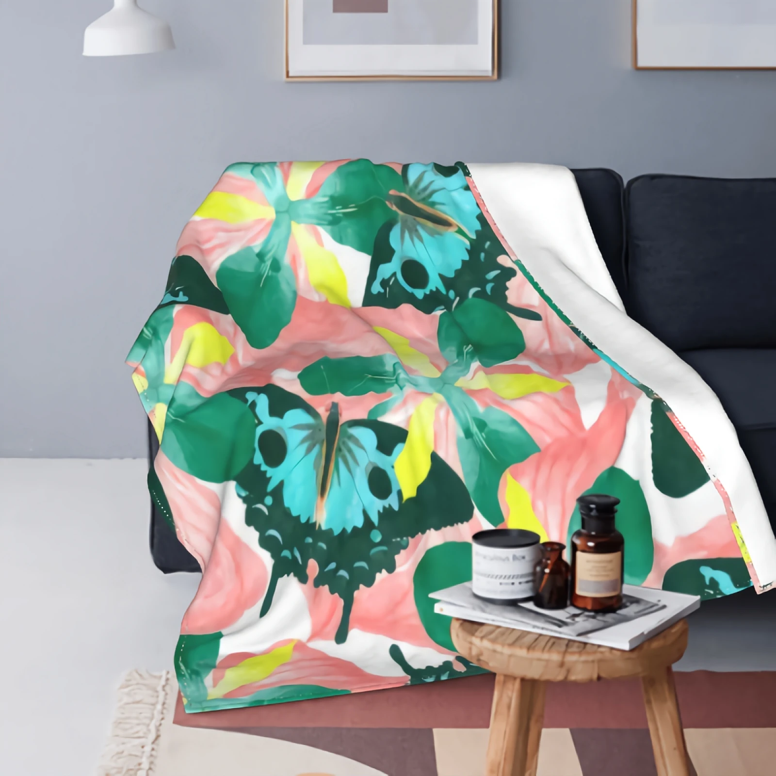 

Soft Cozy Throw Blanket for Men Women Children For Home Camping Travel Decor