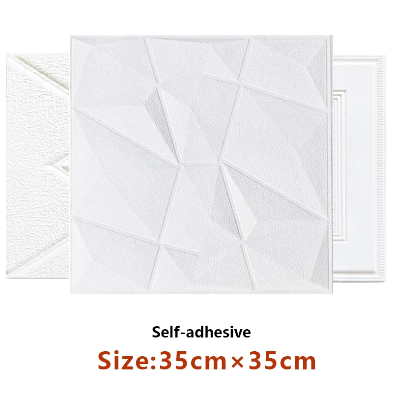 

12 Blocks of Self-adhesive Wallpaper 3D Wallpaper Living Room Wall Stickers Waterproof Moistureproof Bedroom Home Decoration