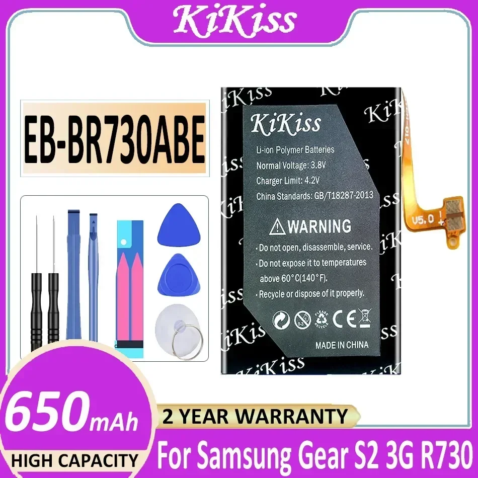 Аккумулятор KiKiss EB-BR730ABE 650 мАч для Samsung Gear Sport SM-R600 S2 3G R730 SM-R730A R730V SM-R730S SM-R730T SM-R735T Bateria