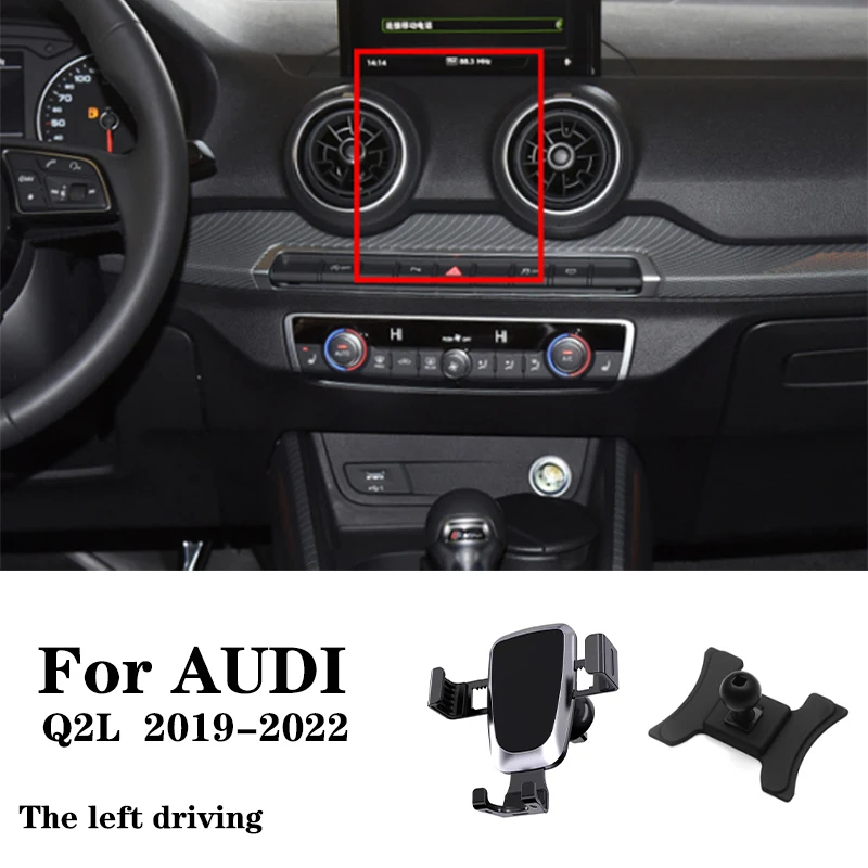 

Car Phone Holder For Audi Q2L Q3 Q5 A1 A3 A4L A6L Q5L Q7 Q8 GPS Stand Rotatable Support Mobile Accessories Gravity Car Holder