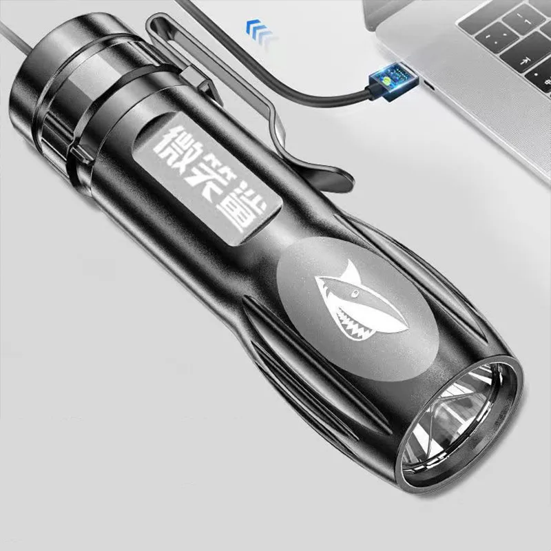 

Светодиодный фонарик высокой мощности, миниатюрный переносной USB фонарик с фиксированным фокусом для дома и улицы, отключение питания