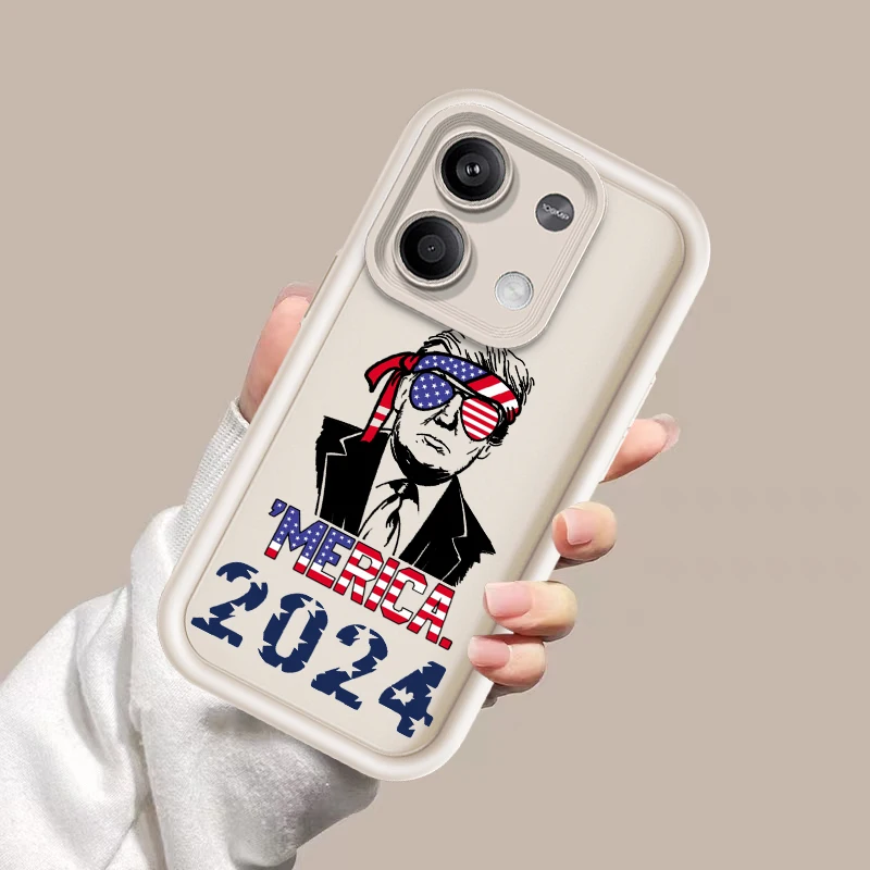 Противоударный мягкий чехол для телефона с лестницей глаз T-Трамп 2024 Xiaomi Redmi Note 13 12