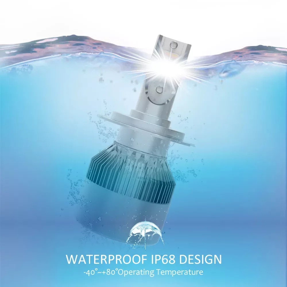 Светодиодный ные автомобильные фары для H7 светодиодный H4 лампы H1 H11 HB3 9005 HB4 9006 72 Вт