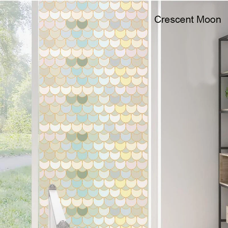 

Frosted Glass Sticker Anti Glare Window Film, Bathroom Door Bathroom Window Paper Anti-peep Toilet Privacy Film 30-90CM