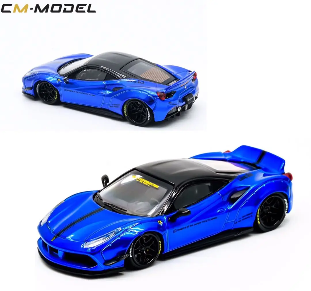 

CM MODEL 1:64 Ferrari LB488 Metal Blue Simulation Resin Car Model Free Shipping
