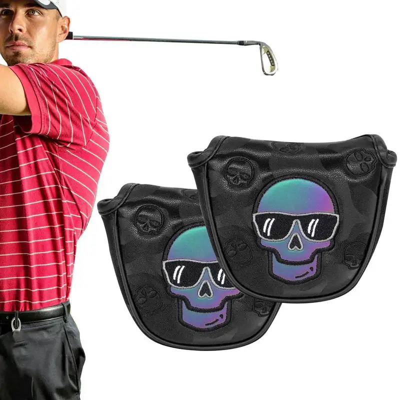

Чехлы для гольф-клуба, головные уборы для гольфа в виде черепа с магнитной накладкой, накладки на молоток и клюшки, изящные накладки на кромки