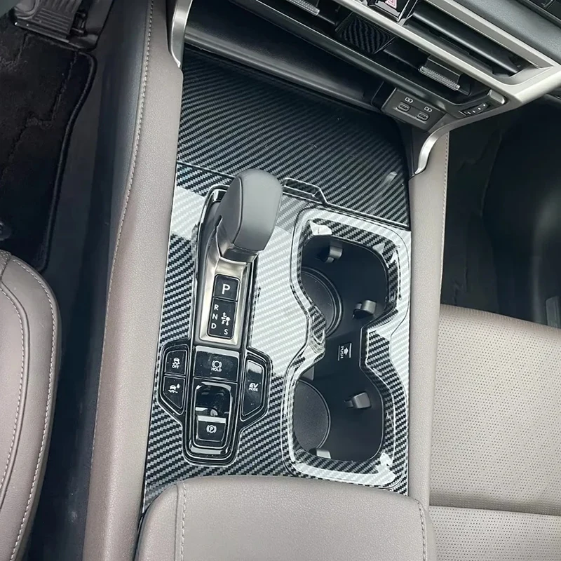 

Для Lexus RX 350h 450h 500h 2023 2024 ABS карбоновая Автомобильная Центральная панель переключения передач крышка стакана для воды отделка наклейки автомо...