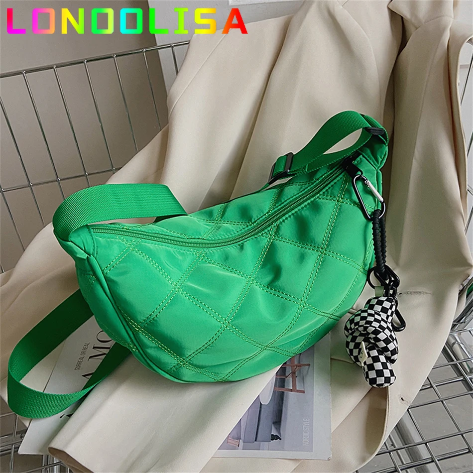 

Solid Color Nylon Handle Bag High Quality Shoulder Messenger Bag for Women 2022 New Simple Ladies Crossbody Bag Designer Handbag