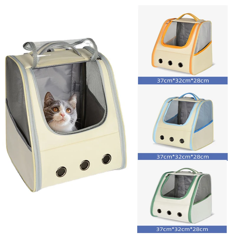 

Портативный сетчатый рюкзак для домашних животных, дышащая сумка для переноски кошек и автомобилей, уличный рюкзак для маленьких и средних ...