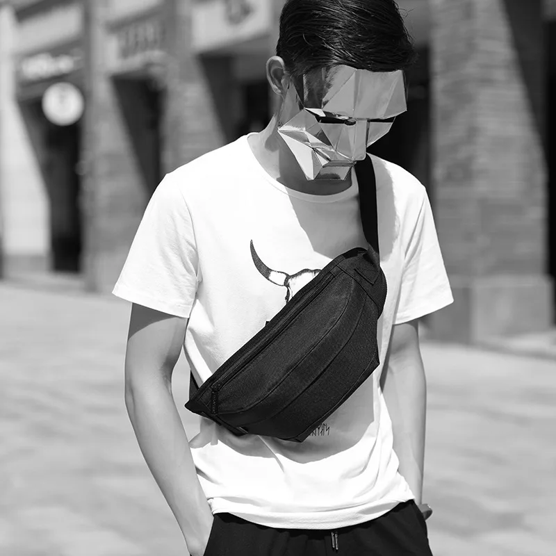 New Men's Waist Bag Sports Leisure Chest Bag Oxford Cloth Shoulder Bag