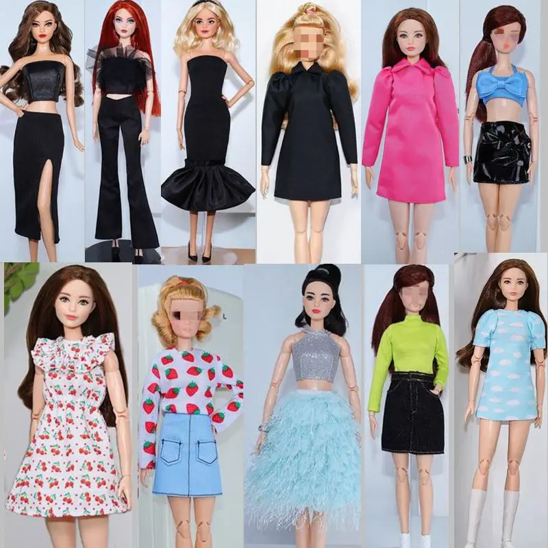 

Fashion 11.5" Doll Clothes for Barbie Dress for Barbie Dolls Outfits FR / ST T-Shirt Tank Tops Skirt Pants 1/6 Accessories Toys