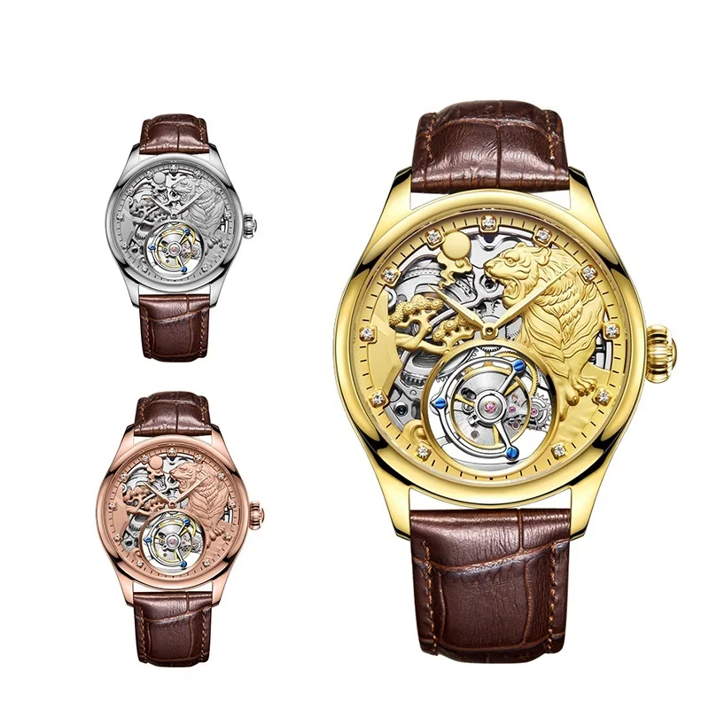 

Men's Watch Waterproof Tourbillon Automatic Wrist Watch Men Mechanical Luxury Brand Dropshipping